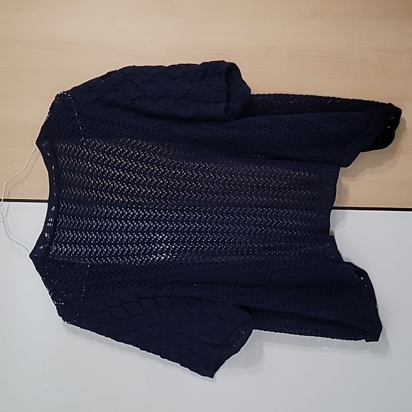 WOMENS Catherine's navy sweater duster short‎ sleeve 1X 18/20W Preloved - Picture 7 of 9